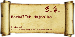 Borbáth Hajnalka névjegykártya